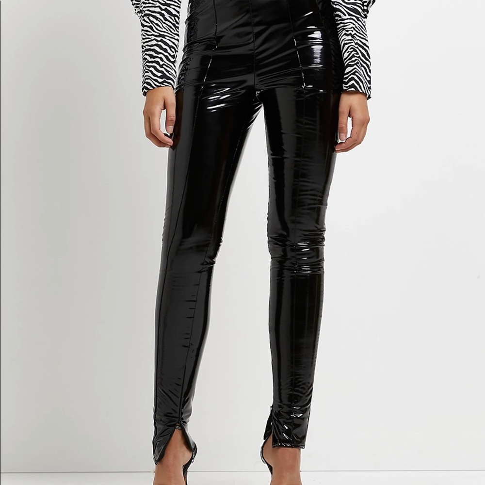 River Island Vinyl Skinny Trousers